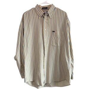 FAÇONNABLE Mens Striped Button Down Shirt Long Sleeve Size L Designed in France